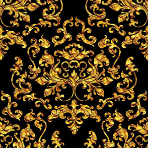 Gold Dragon on Black