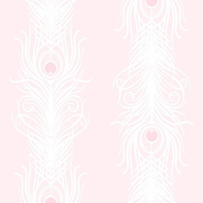 Art Deco Feathers -  pink