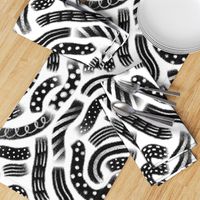 Black and white party pattern