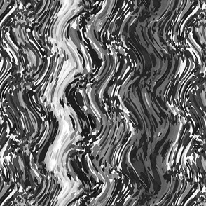 Black and White Painted Waves