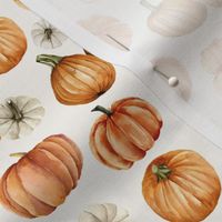 Small / Rustic Fall Pumpkins - Watercolor Pumpkin