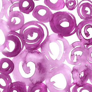 Orchid watercolor circles - abstract modern texture 