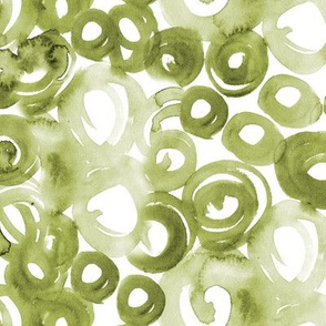 Watercolor khaki circles ★ painted abstract design for modern home decor, bedding, nursery