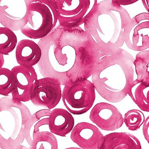 Watercolor berry vibes - painted circles in pink 250