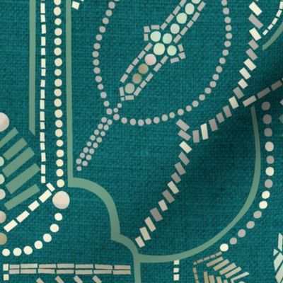 Ornamental Beaded Deco {Light Teal PMS5473} -large scale