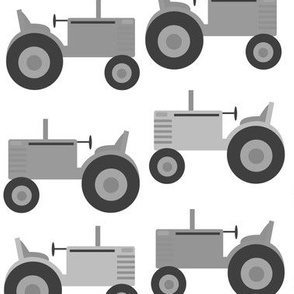 Tractors Black and White 