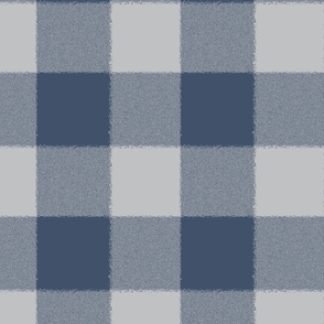 blue grey and taupe  - Big Time Gingham