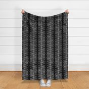 Ebony abstract stripe-Black  (large scale)