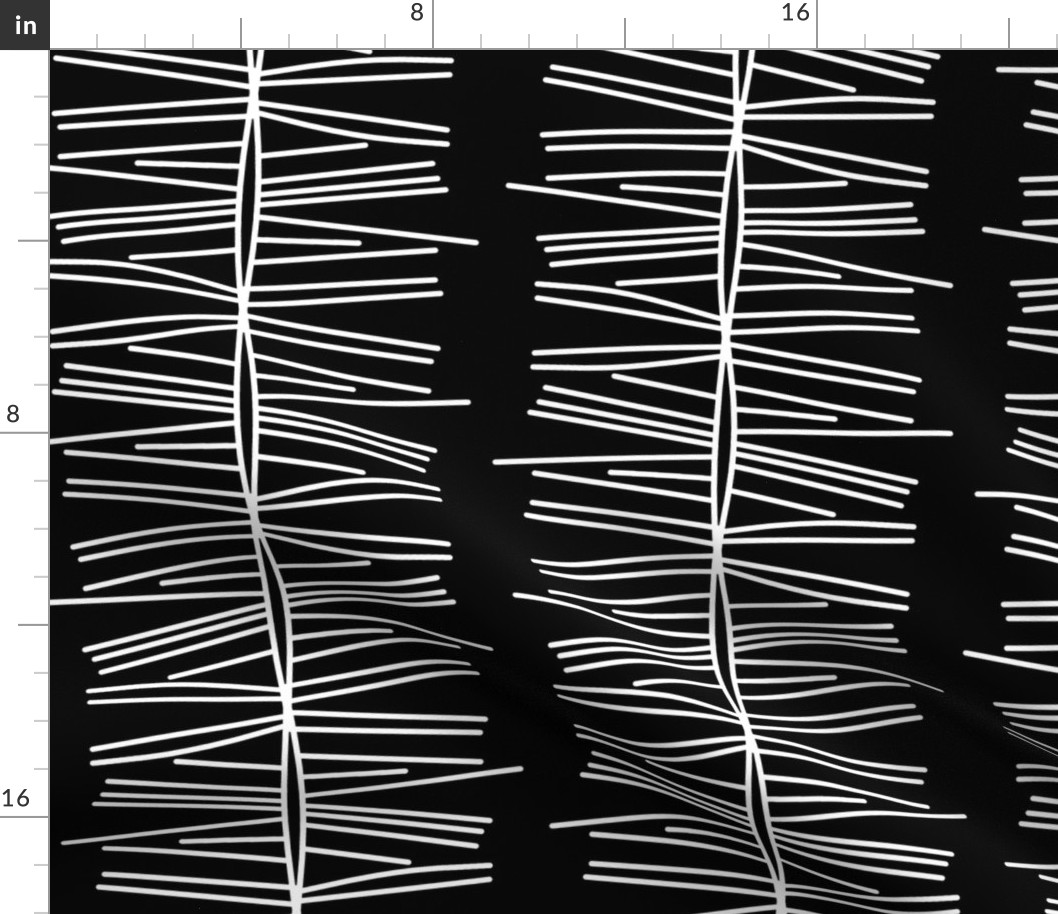 Ebony abstract stripe-Black  (large scale)