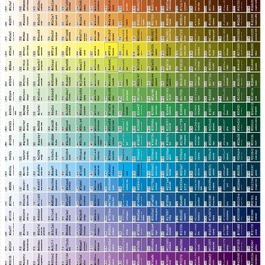 Gradation Color Chart: Tints & Shades (WALLPAPER size)