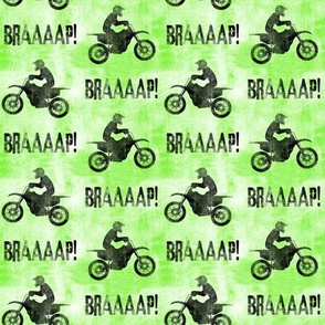 motocross rider  - green - braaap! dirt bikes - LAD20