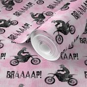 motocross rider   -  pink - braaap! dirt bikes - LAD20