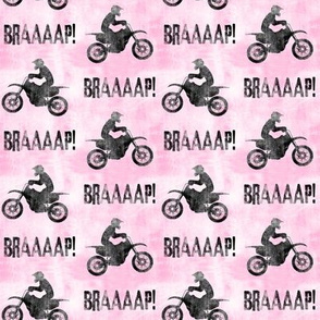 motocross rider   -  pink - braaap! dirt bikes - LAD20