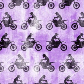 motocross rider - purple dirt bikes - LAD20