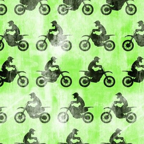 motocross rider - green dirt bikes - LAD20