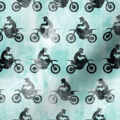 motocross rider - blue dirt bikes - LAD20