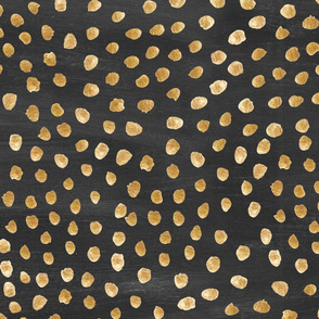 faux gold metallic dots on black 