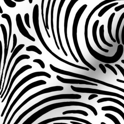 Animalia- Black on white - large scale