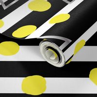 Black and white stripe, yellow spot, silver triangle - large scale