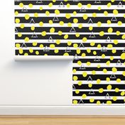 Black and white stripe, yellow spot, silver triangle - large scale