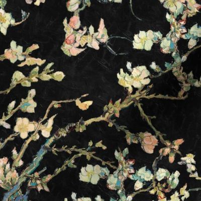 Vincent Van Gogh Almond Blossom Black
