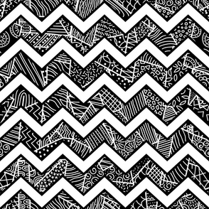 Zigzag Black And White