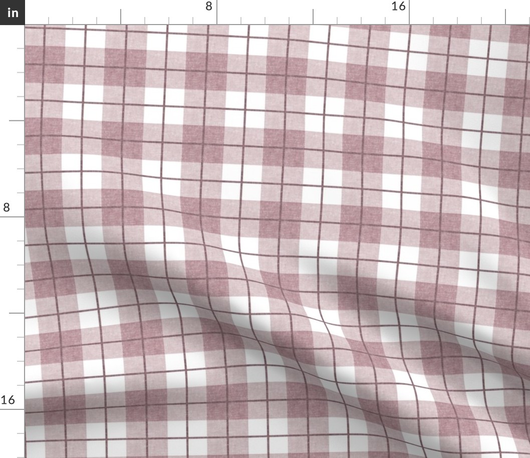 Spring plaid - mauve - double grid - LAD20