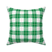 Spring plaid - green and pink - double grid - LAD20