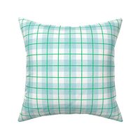 Spring plaid - green on blue - double grid - LAD20