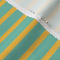 Gold and Mint Breton Stripe