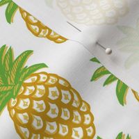 Pineapple fabric on white