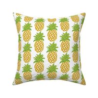 Pineapple fabric on white