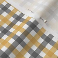 Gingham - Charcoal and Gold, Small