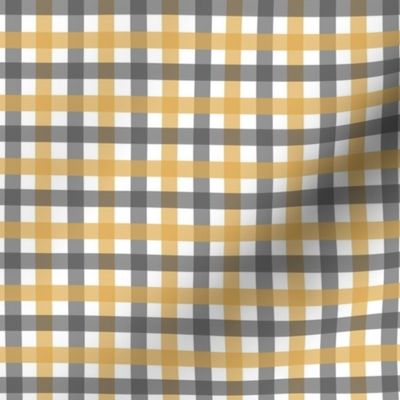 Gingham - Charcoal and Gold, Small