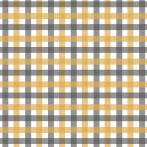 Gingham - Charcoal and Gold, Small