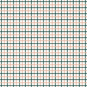 Gingham - Blush and Forest, Small