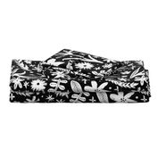 brushy black and white floral