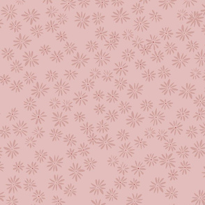 Ditsy Daisies - pink on pink
