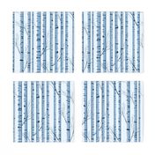 Birch Wood Trees on Blue Snowy Day Limited Color Palette Design Challenge