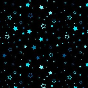 Black scattered stars - mini