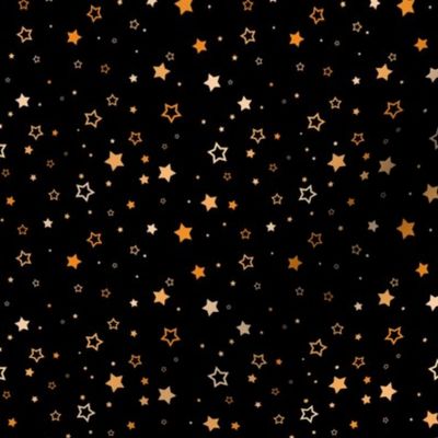Orange scattered stars - mini