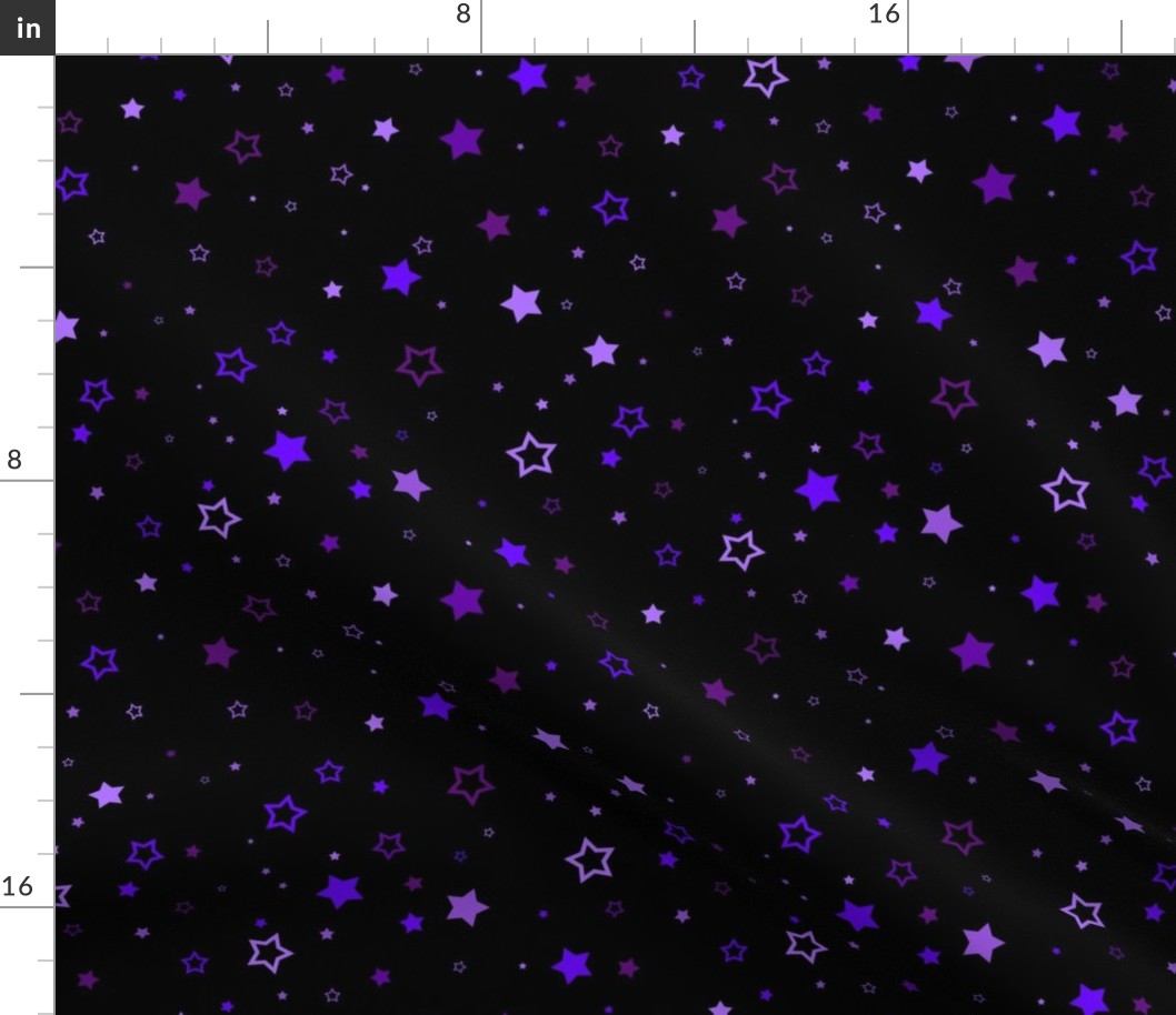 Purple scattered stars - small