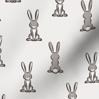 cute bunnies - Easter bunny - light grey - LAD20