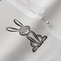 cute bunnies - Easter bunny - light grey - LAD20