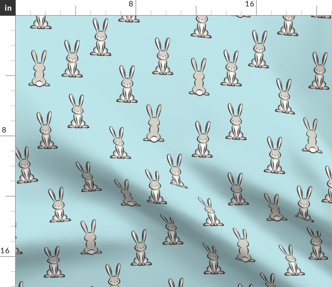 cute bunnies - Easter bunny - blue - LAD20