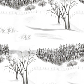 Painted Winter Trees 5