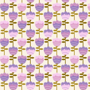 MED -  70s flower fabric - flower fabric, 70s fabric, retro floral, retro wallpaper, 70s wallpaper, - purple