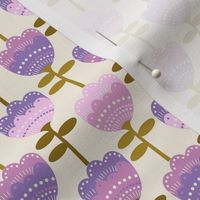 SMALL -  70s flower fabric - flower fabric, 70s fabric, retro floral, retro wallpaper, 70s wallpaper, - purple