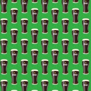 (1" scale) Irish stout - dark beer on green - C20BS