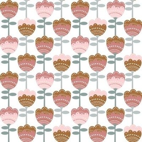 SMALL -  70s flower fabric - flower fabric, 70s fabric, retro floral, retro wallpaper, 70s wallpaper, - pink